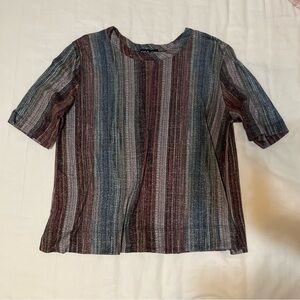 Metallic tinsel striped Kim & Cami top